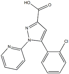 5-(2-chlorophenyl)-1-(pyridin-2-yl)-1H-pyrazole-3-carboxylic acid 化学構造式