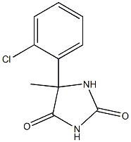 5-(2-chlorophenyl)-5-methylimidazolidine-2,4-dione Struktur