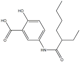 5-(2-ethylhexanamido)-2-hydroxybenzoic acid 结构式