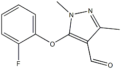 5-(2-fluorophenoxy)-1,3-dimethyl-1H-pyrazole-4-carbaldehyde Struktur