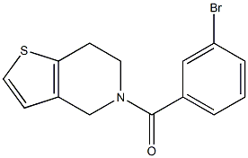 5-(3-bromobenzoyl)-4,5,6,7-tetrahydrothieno[3,2-c]pyridine 化学構造式