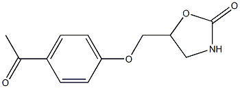 5-(4-acetylphenoxymethyl)-1,3-oxazolidin-2-one Struktur