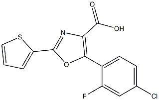 5-(4-chloro-2-fluorophenyl)-2-(thiophen-2-yl)-1,3-oxazole-4-carboxylic acid