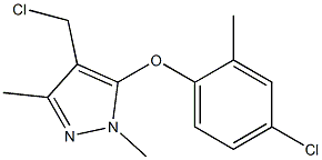 5-(4-chloro-2-methylphenoxy)-4-(chloromethyl)-1,3-dimethyl-1H-pyrazole,,结构式