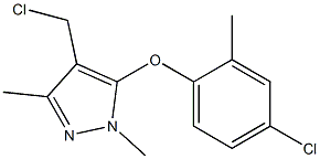 5-(4-chloro-2-methylphenoxy)-4-(chloromethyl)-1,3-dimethyl-1H-pyrazole Structure