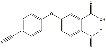 5-(4-cyanophenoxy)-2-nitrobenzoic acid Struktur