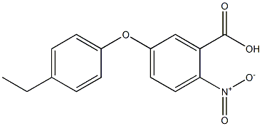 5-(4-ethylphenoxy)-2-nitrobenzoic acid Struktur