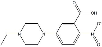 5-(4-ethylpiperazin-1-yl)-2-nitrobenzoic acid 结构式