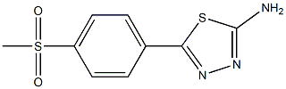 5-(4-methanesulfonylphenyl)-1,3,4-thiadiazol-2-amine 化学構造式