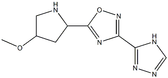 5-(4-methoxypyrrolidin-2-yl)-3-(4H-1,2,4-triazol-3-yl)-1,2,4-oxadiazole Struktur