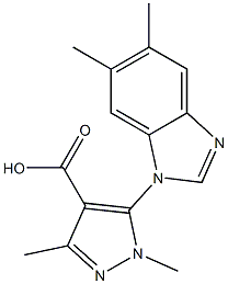 5-(5,6-dimethyl-1H-1,3-benzodiazol-1-yl)-1,3-dimethyl-1H-pyrazole-4-carboxylic acid