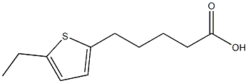 5-(5-ethylthiophen-2-yl)pentanoic acid 化学構造式