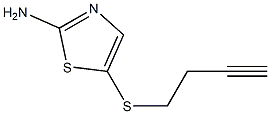 5-(but-3-ynylthio)-1,3-thiazol-2-amine Structure