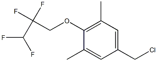 5-(chloromethyl)-1,3-dimethyl-2-(2,2,3,3-tetrafluoropropoxy)benzene Struktur