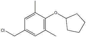 5-(chloromethyl)-2-(cyclopentyloxy)-1,3-dimethylbenzene,,结构式