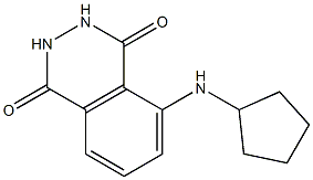 5-(cyclopentylamino)-1,2,3,4-tetrahydrophthalazine-1,4-dione 化学構造式