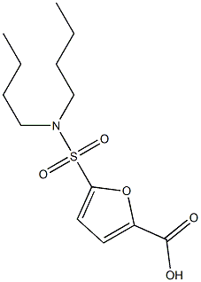 5-(dibutylsulfamoyl)furan-2-carboxylic acid Struktur