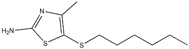 5-(hexylsulfanyl)-4-methyl-1,3-thiazol-2-amine 化学構造式
