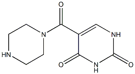 5-(piperazin-1-ylcarbonyl)-1,2,3,4-tetrahydropyrimidine-2,4-dione Struktur