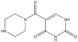 5-(piperazin-1-ylcarbonyl)-1,2,3,4-tetrahydropyrimidine-2,4-dione Structure