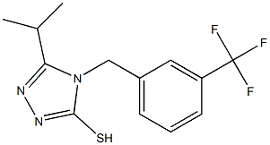 5-(propan-2-yl)-4-{[3-(trifluoromethyl)phenyl]methyl}-4H-1,2,4-triazole-3-thiol Structure