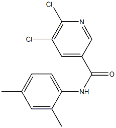 5,6-dichloro-N-(2,4-dimethylphenyl)pyridine-3-carboxamide,,结构式