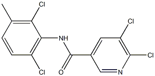 5,6-dichloro-N-(2,6-dichloro-3-methylphenyl)pyridine-3-carboxamide 化学構造式