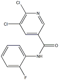 5,6-dichloro-N-(2-fluorophenyl)pyridine-3-carboxamide,,结构式
