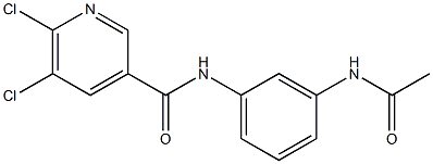 5,6-dichloro-N-(3-acetamidophenyl)pyridine-3-carboxamide Structure