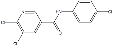 5,6-dichloro-N-(4-chlorophenyl)pyridine-3-carboxamide Struktur