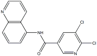 5,6-dichloro-N-(quinolin-5-yl)pyridine-3-carboxamide 结构式
