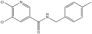 5,6-dichloro-N-[(4-methylphenyl)methyl]pyridine-3-carboxamide Struktur