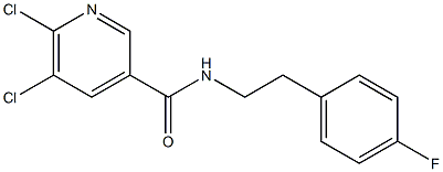 5,6-dichloro-N-[2-(4-fluorophenyl)ethyl]pyridine-3-carboxamide Structure