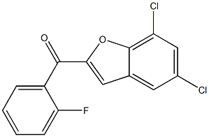 5,7-dichloro-2-[(2-fluorophenyl)carbonyl]-1-benzofuran Structure