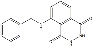5-[(1-phenylethyl)amino]-1,2,3,4-tetrahydrophthalazine-1,4-dione 化学構造式
