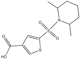 5-[(2,6-dimethylpiperidine-1-)sulfonyl]thiophene-3-carboxylic acid|