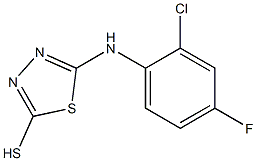 5-[(2-chloro-4-fluorophenyl)amino]-1,3,4-thiadiazole-2-thiol,,结构式
