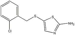 5-[(2-chlorobenzyl)thio]-1,3-thiazol-2-amine Structure