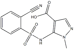 5-[(2-cyanobenzene)sulfonamido]-1-methyl-1H-pyrazole-4-carboxylic acid Structure