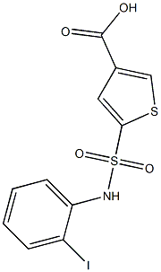 5-[(2-iodophenyl)sulfamoyl]thiophene-3-carboxylic acid Structure