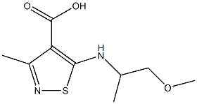 5-[(2-methoxy-1-methylethyl)amino]-3-methylisothiazole-4-carboxylic acid Struktur