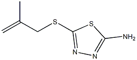 5-[(2-methylprop-2-en-1-yl)sulfanyl]-1,3,4-thiadiazol-2-amine,,结构式