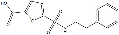 5-[(2-phenylethyl)sulfamoyl]furan-2-carboxylic acid 化学構造式