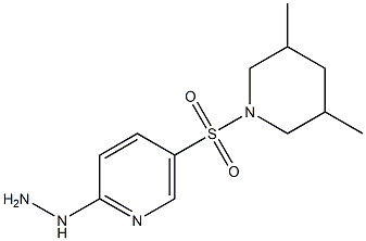 5-[(3,5-dimethylpiperidine-1-)sulfonyl]-2-hydrazinylpyridine Structure