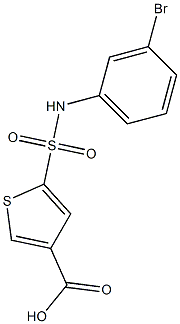 5-[(3-bromophenyl)sulfamoyl]thiophene-3-carboxylic acid Structure