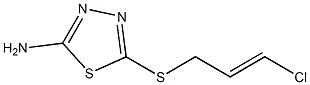 5-[(3-chloroprop-2-en-1-yl)sulfanyl]-1,3,4-thiadiazol-2-amine 化学構造式