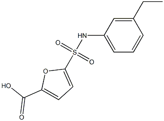 5-[(3-ethylphenyl)sulfamoyl]furan-2-carboxylic acid 化学構造式