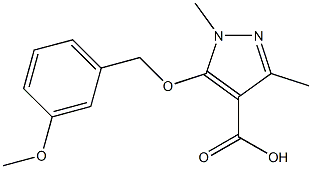 5-[(3-methoxyphenyl)methoxy]-1,3-dimethyl-1H-pyrazole-4-carboxylic acid Structure