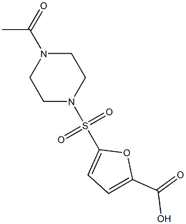 5-[(4-acetylpiperazine-1-)sulfonyl]furan-2-carboxylic acid Structure