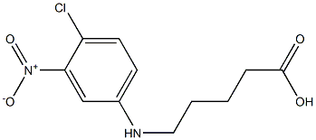 5-[(4-chloro-3-nitrophenyl)amino]pentanoic acid,,结构式